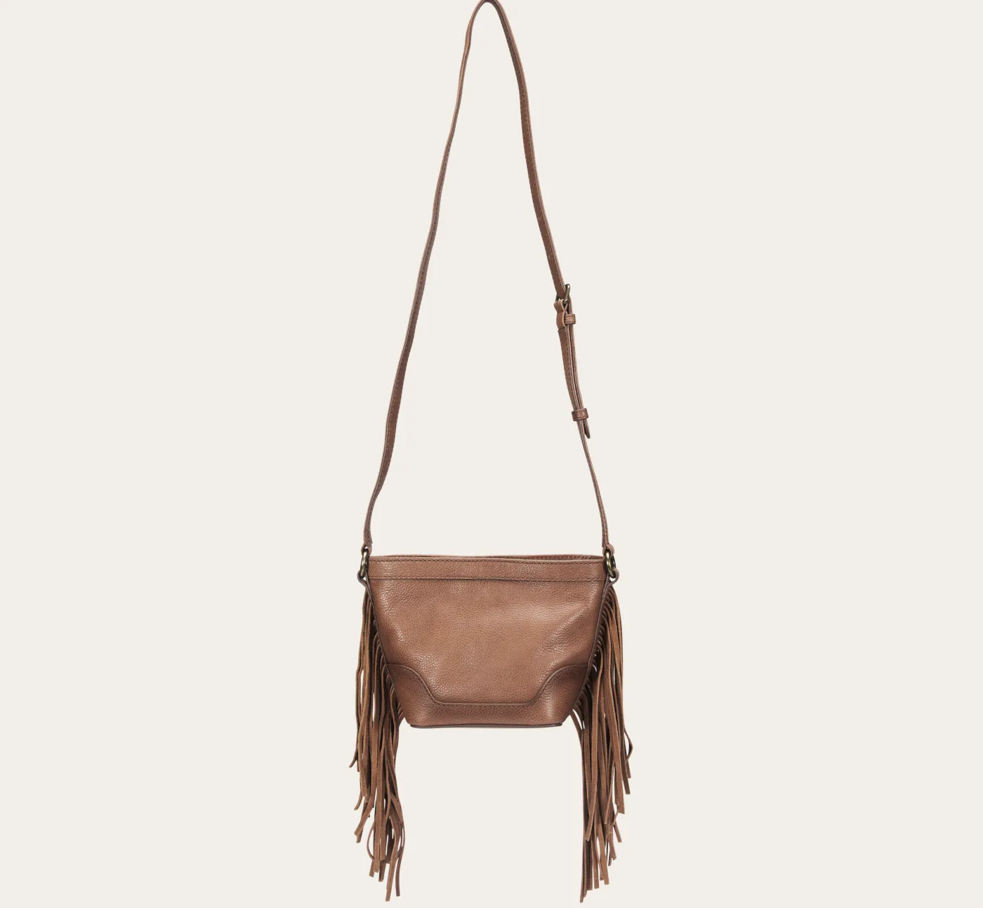 Frye Ava Raffia Mini Bucket Cognac