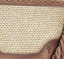Frye Ava Raffia Mini Bucket Cognac