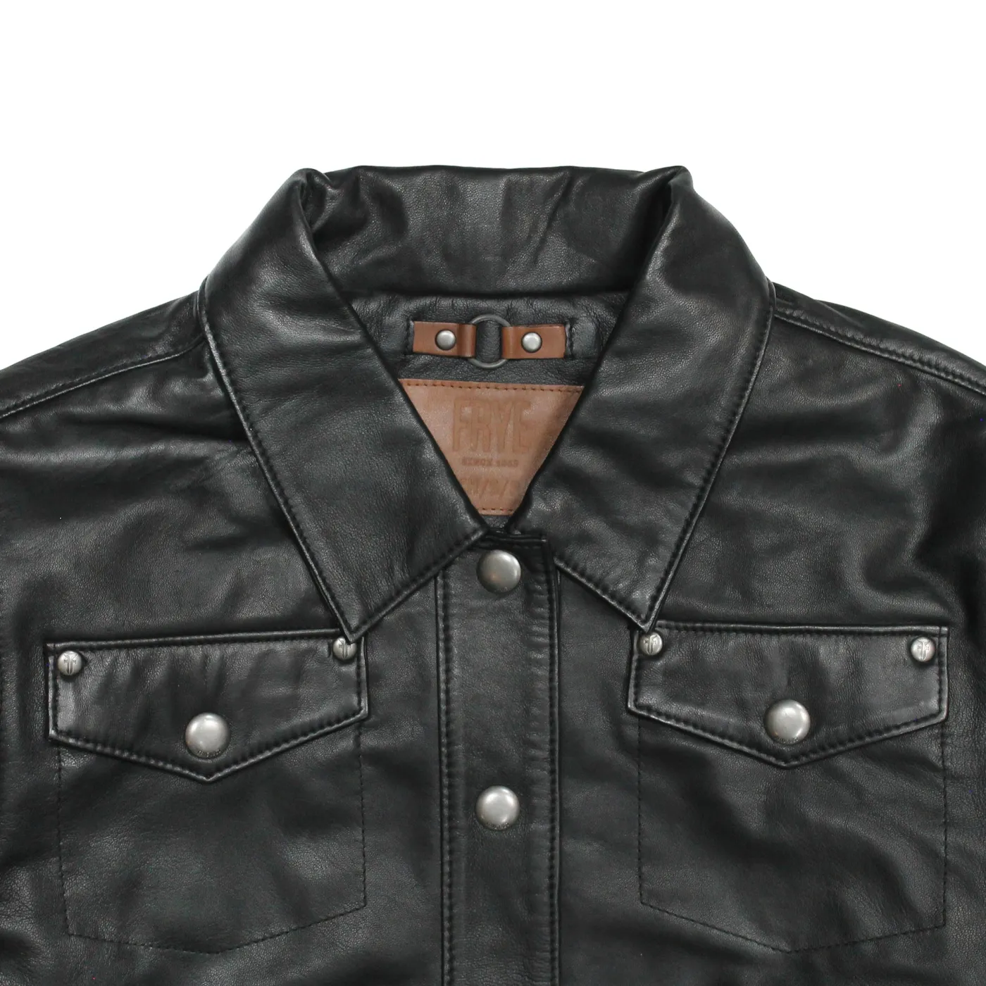 Clearance Frye Leather Shirt Black