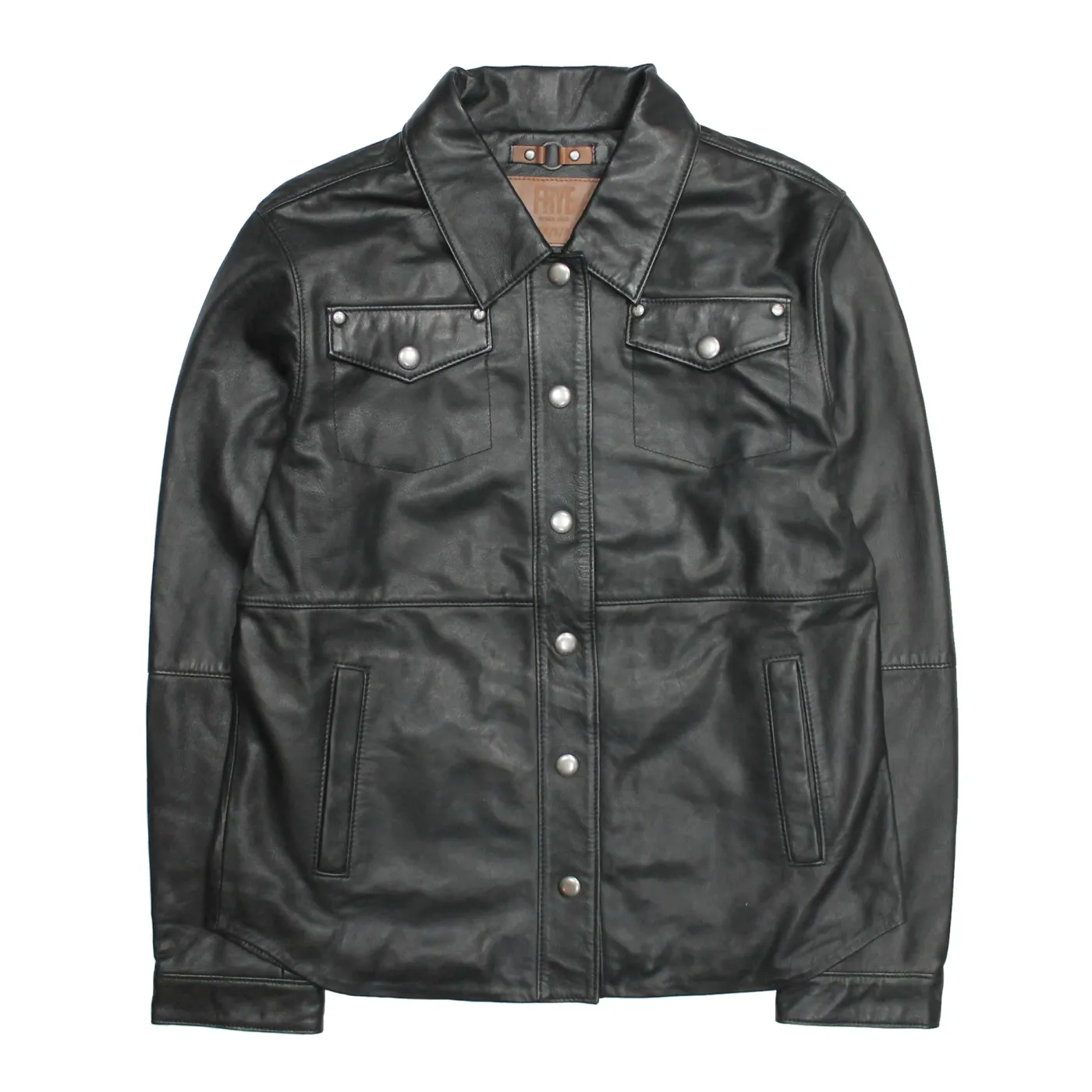 Clearance Frye Leather Shirt Black