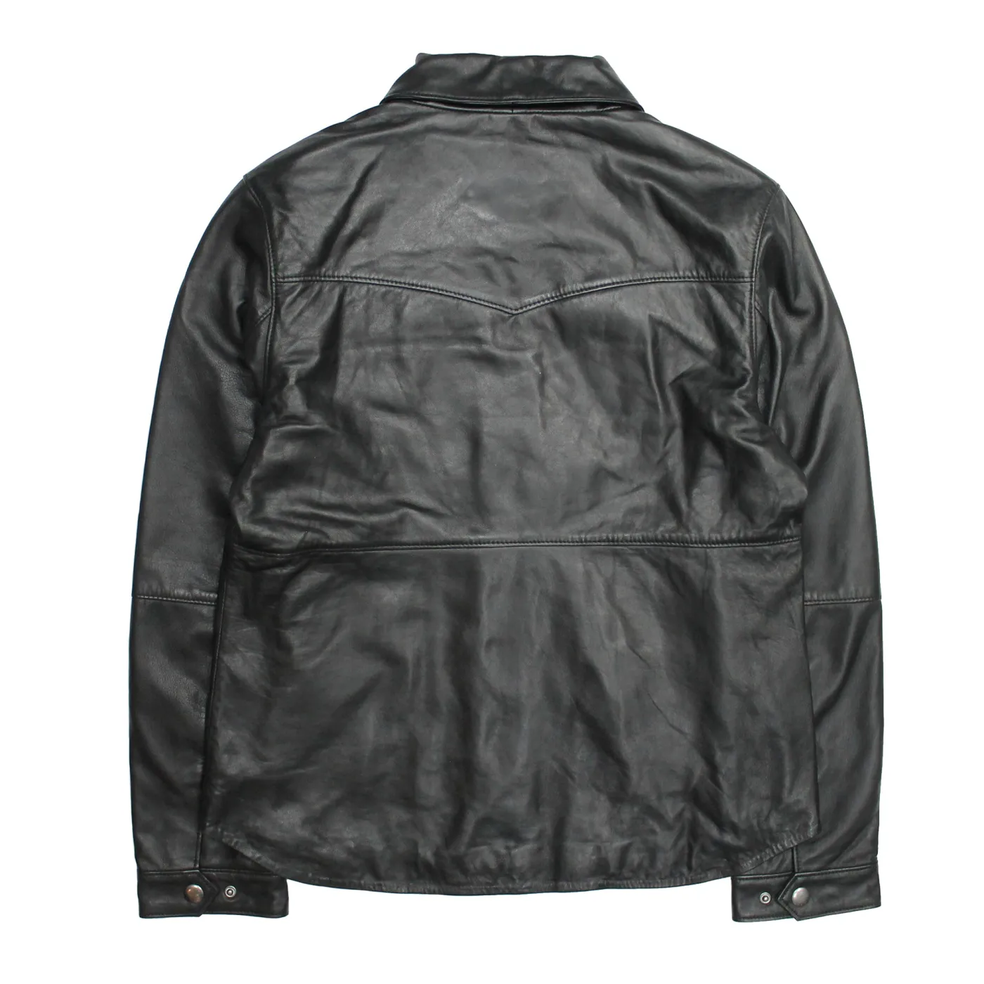 Clearance Frye Leather Shirt Black