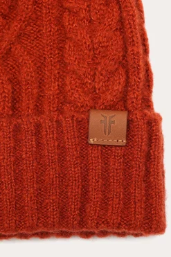 Outlet Frye Cable Beanie With Self Pom