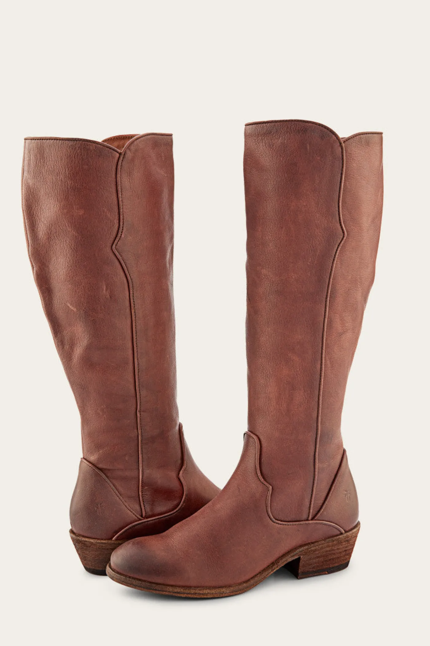 Frye Carson Piping Tall Wide Calf