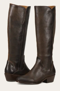 Frye Carson Piping Tall Wide Calf