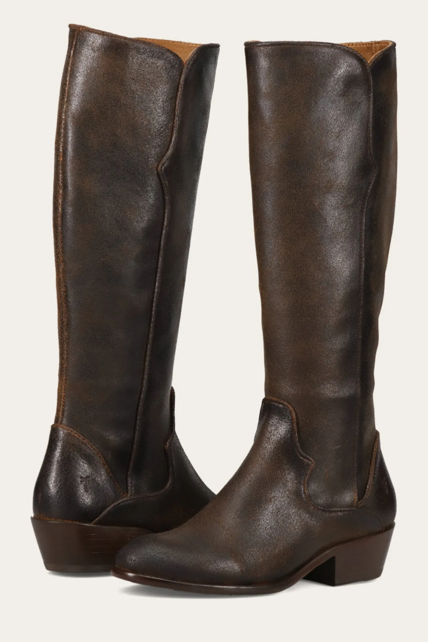 Frye Carson Piping Tall Wide Calf