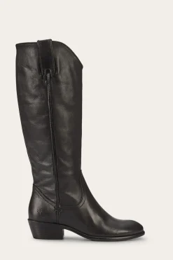 New Frye Carson Pull On Wide Calf Black