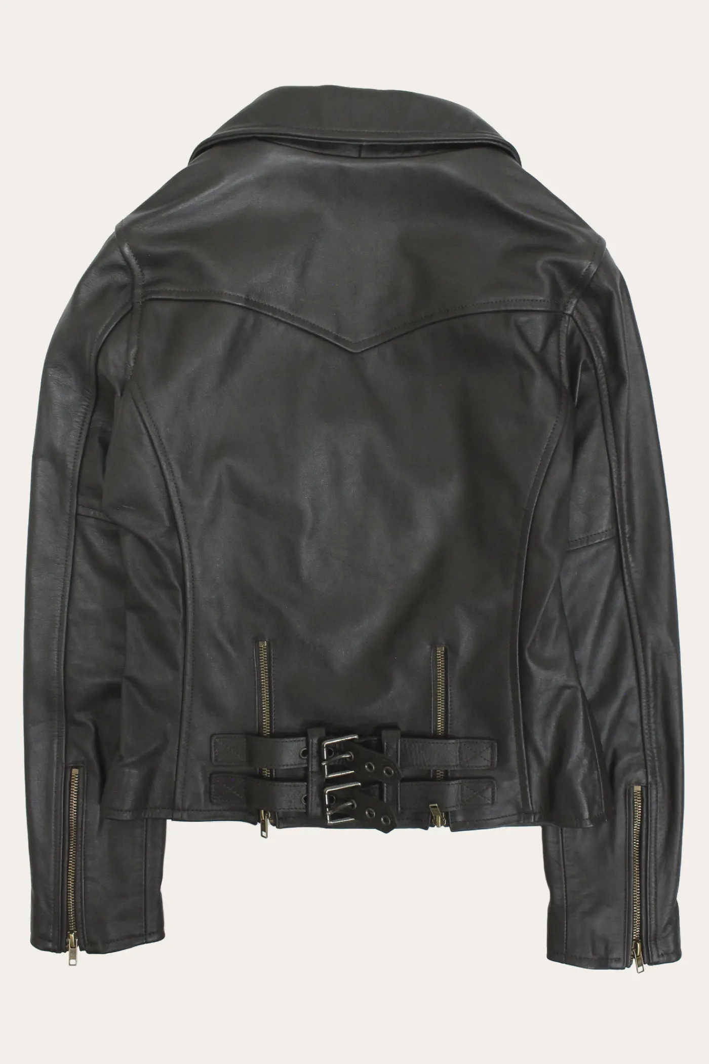 Outlet Frye Classic Biker Leather Jacket
