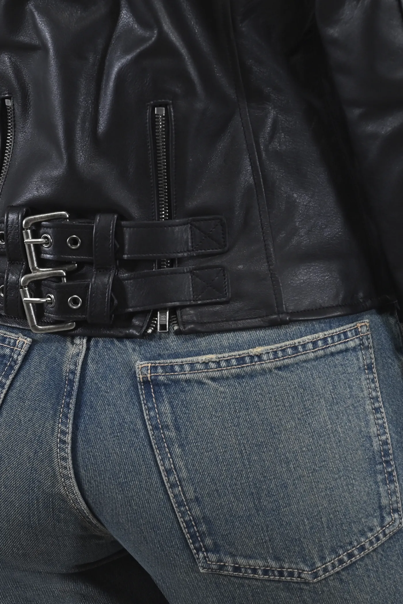 Outlet Frye Classic Biker Leather Jacket