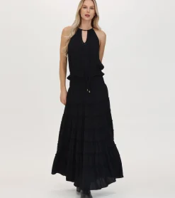 New Frye Crochet Halter Neck Top Black Beauty