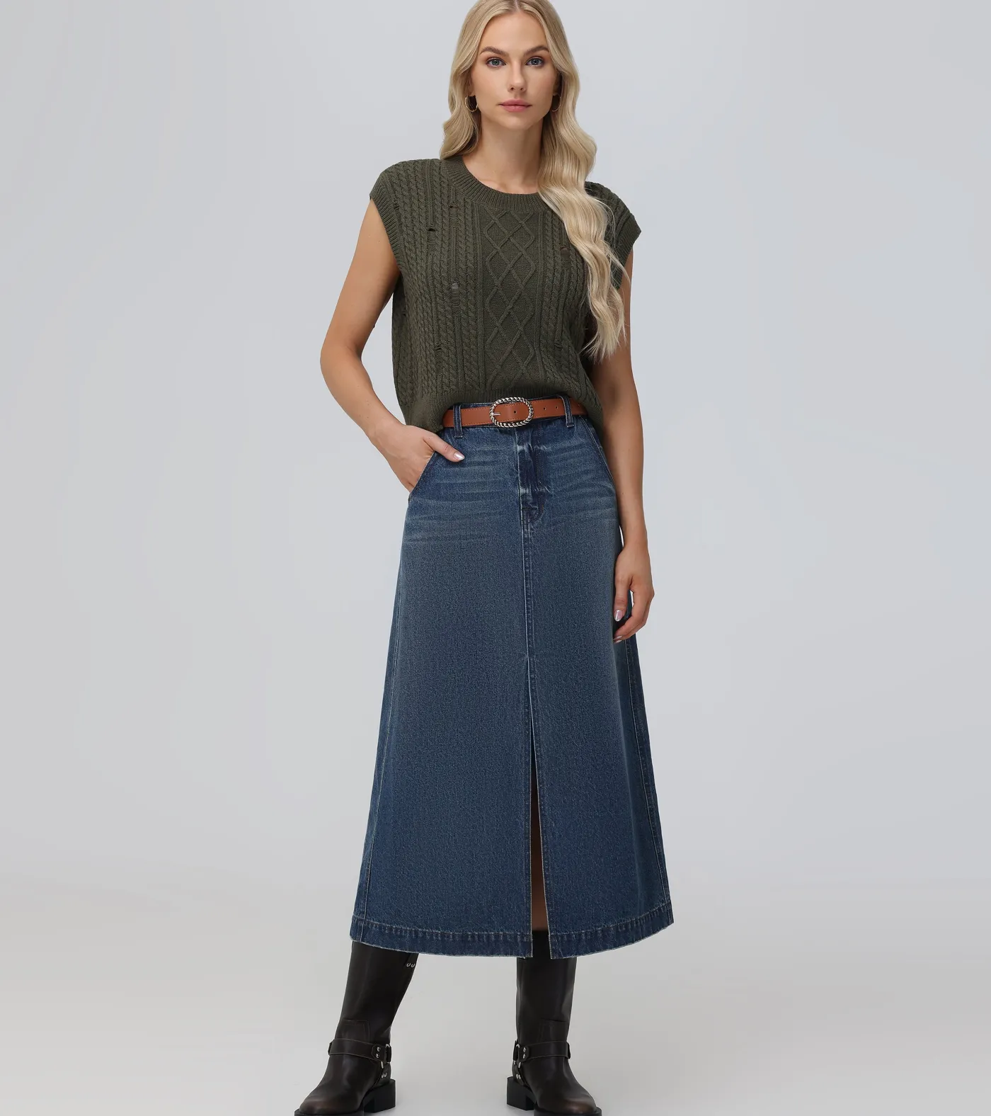 Sale Frye Distressed Cable Sweater Vest
