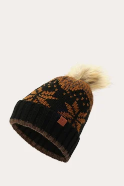 Online Frye Fair Isle Beanie With Cuff & Faux Fur Pom