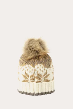 Online Frye Fair Isle Beanie With Cuff & Faux Fur Pom
