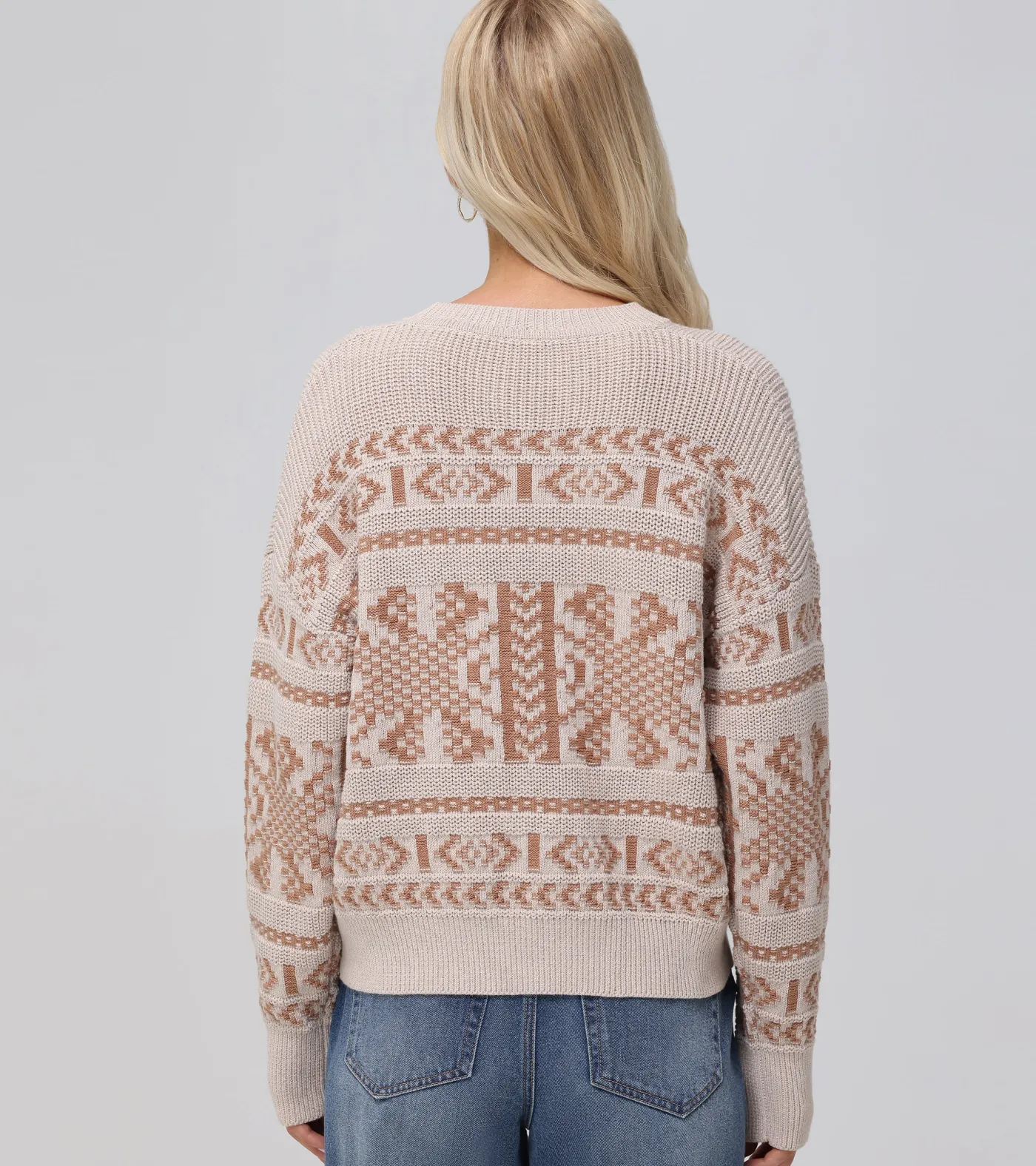 Online Frye Fairisle Crewneck Pullover Oatmeal Heather