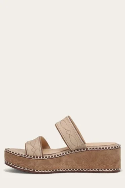 Clearance Frye Joy Woodstock 2 Band Platform Slide