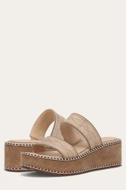 Clearance Frye Joy Woodstock 2 Band Platform Slide