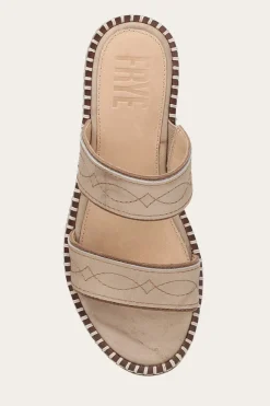 Clearance Frye Joy Woodstock 2 Band Platform Slide