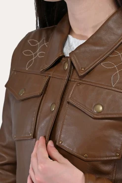 Best Frye Trucker Jacket Medium Brown