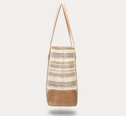 Sale Frye Melissa Straw Shopper Beige