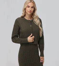 Frye Mixed Stitch Button Front Cardigan