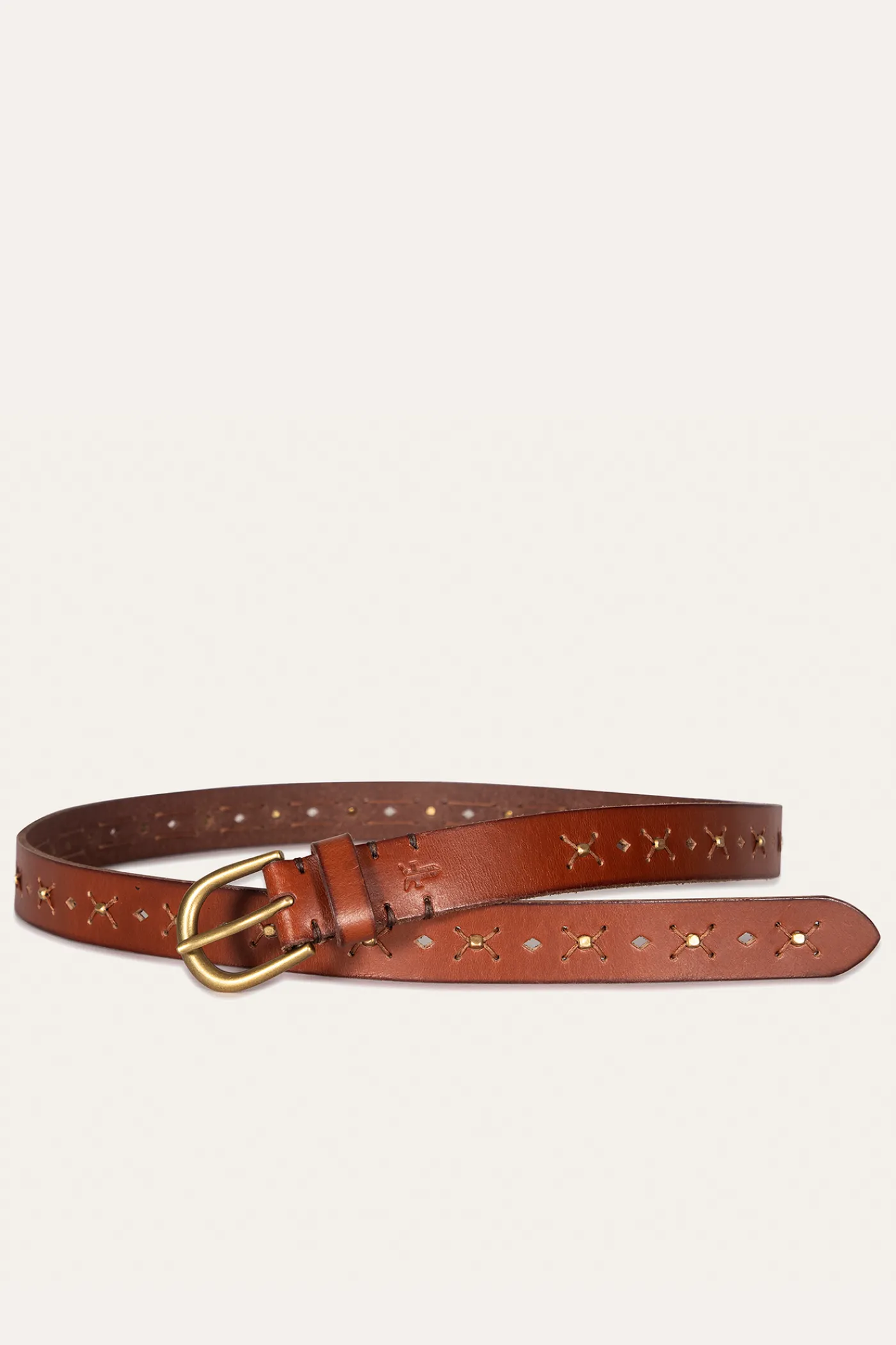 New Frye 25MM Beaded Perf Belt