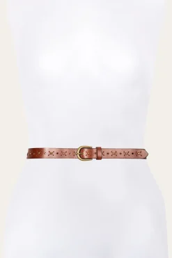 New Frye 25MM Beaded Perf Belt