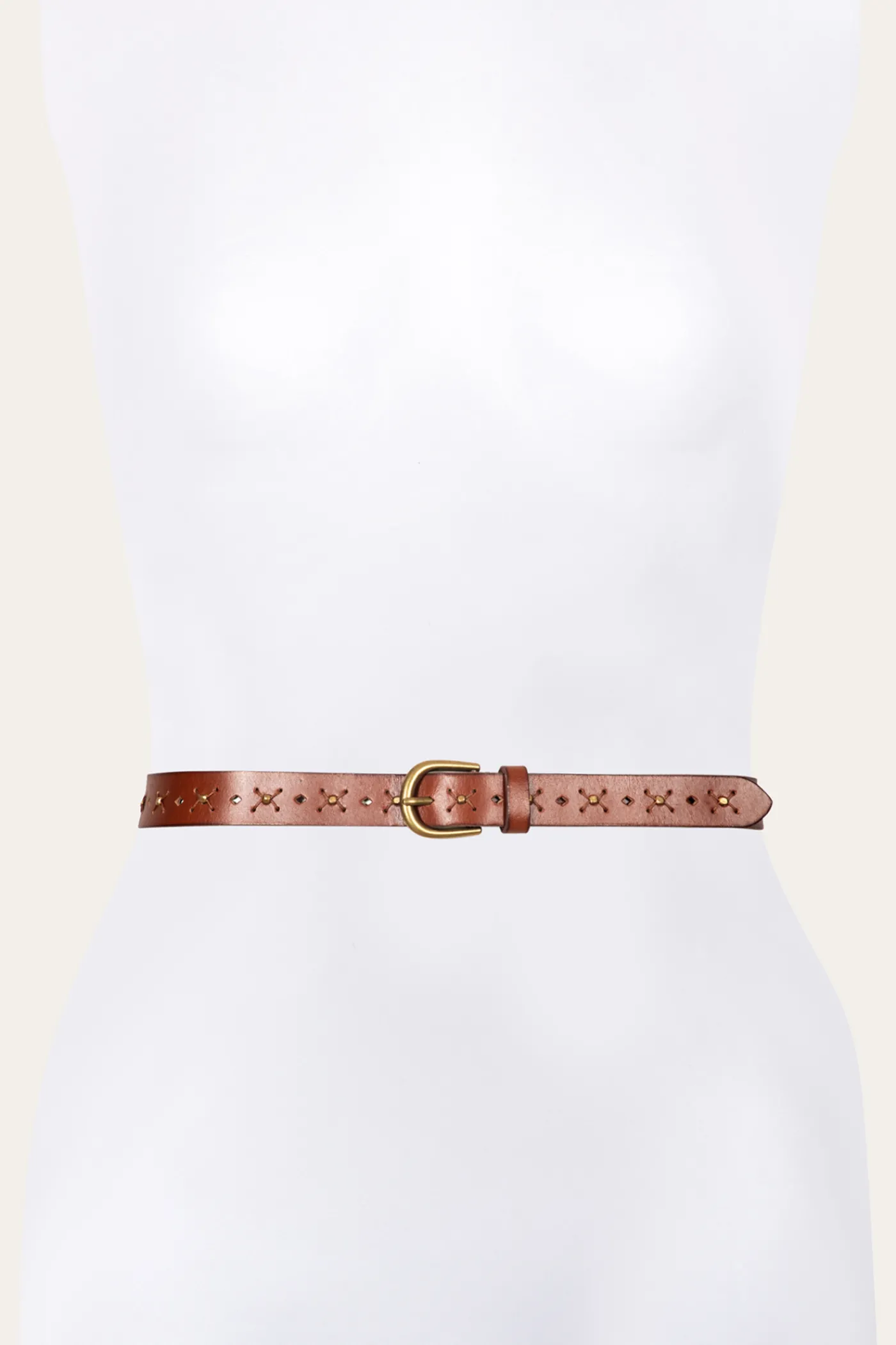 New Frye 25MM Beaded Perf Belt