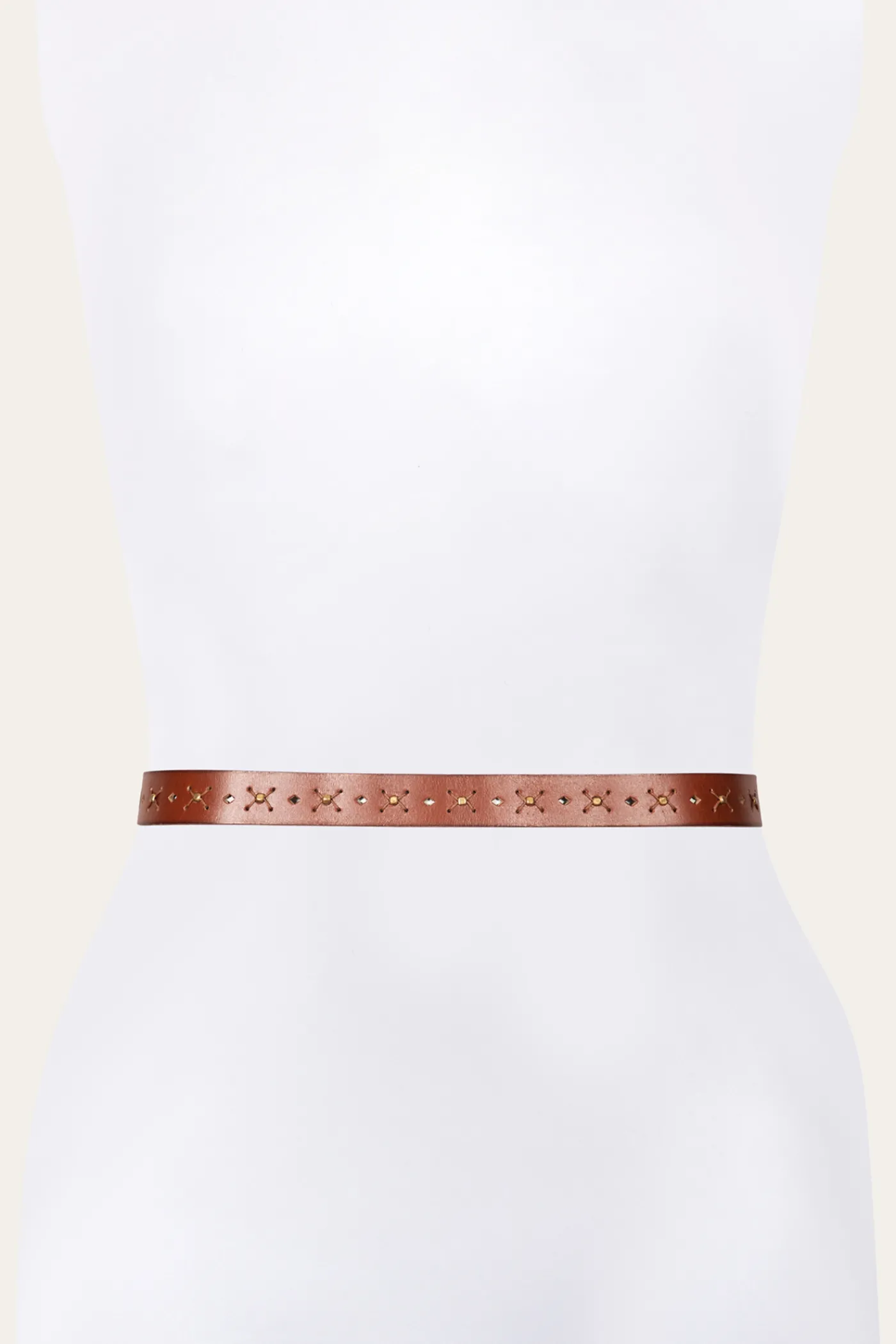 New Frye 25MM Beaded Perf Belt