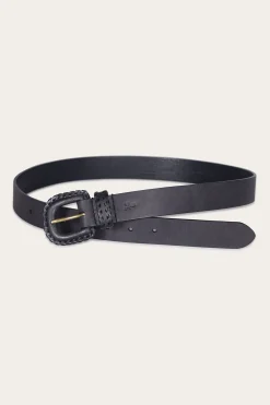 Hot Frye 30mm Belt With Covered Buckle & Leather Lacing