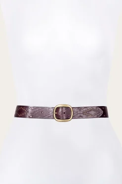 Outlet Frye 38mm Belt With Southwestern Embossing, Perf & Studs