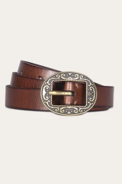 Sale Frye 21mm Logo Western Center Bar Belt