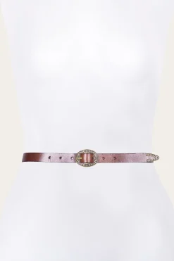 Sale Frye 21mm Logo Western Center Bar Belt