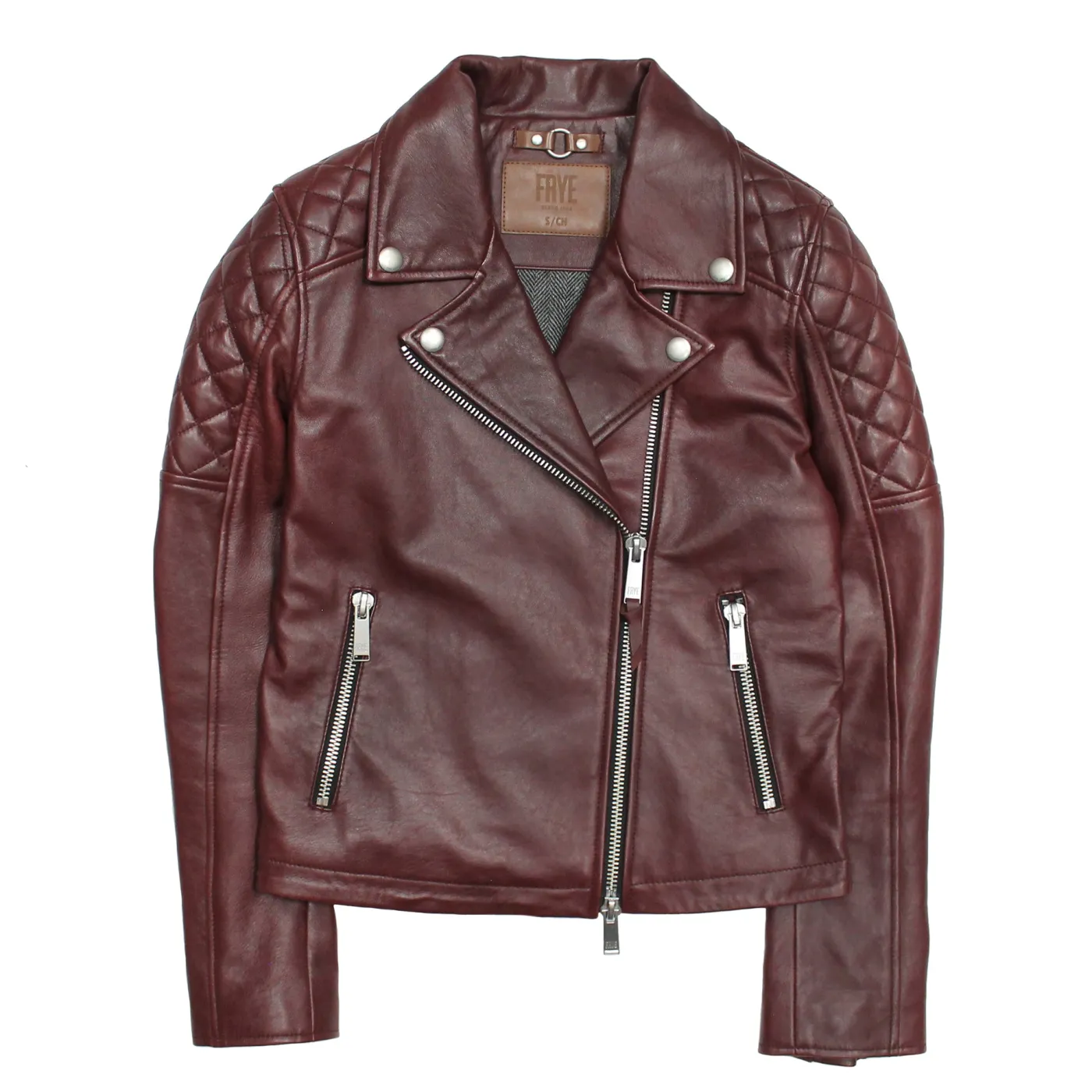 Sale Frye Oxblood Biker Jacket