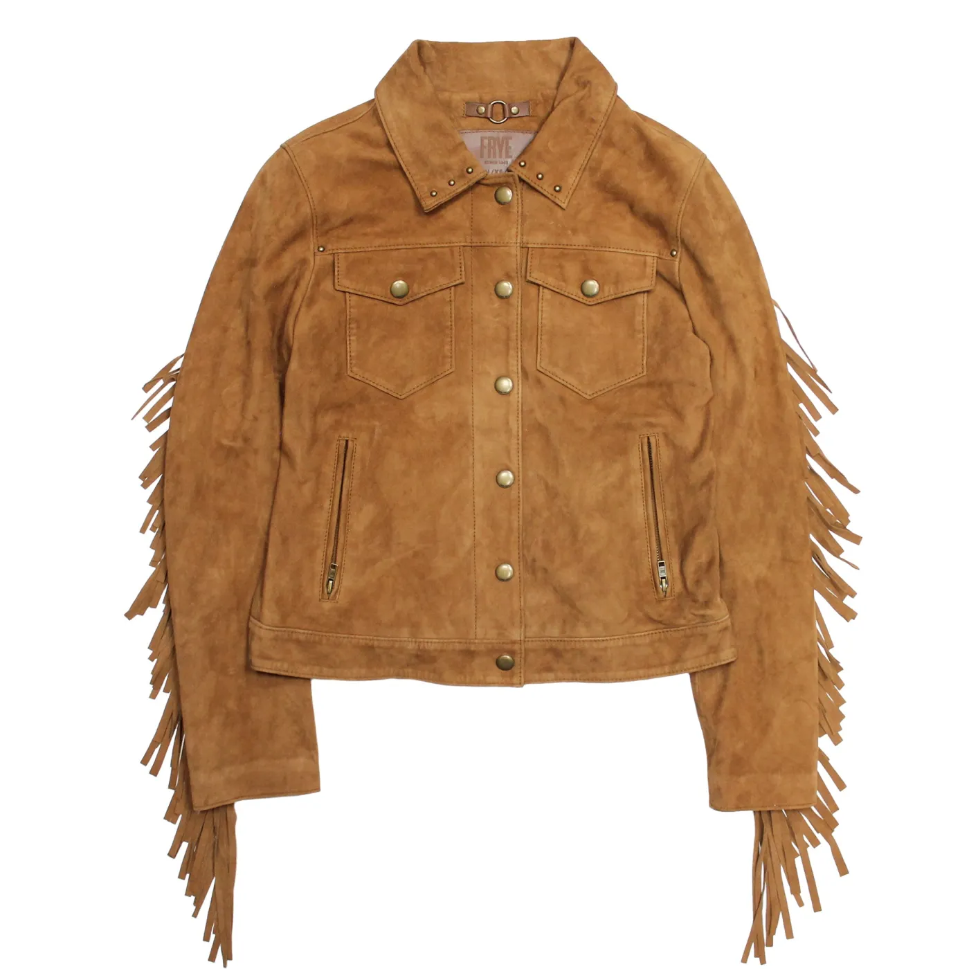 Online Frye Oxblood Fringed Jacket
