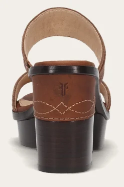 Frye Pipa Woodstock 2 Band Platform Sandal