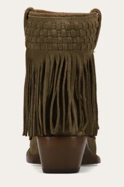 New Frye Sacha Short Fringe Bootie