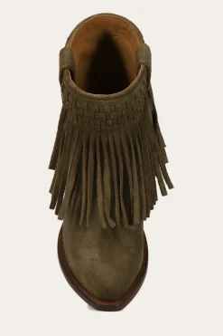 New Frye Sacha Short Fringe Bootie