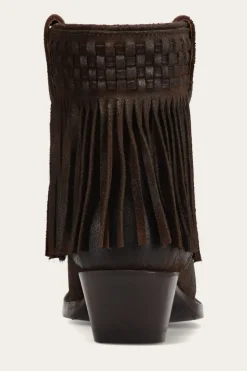 New Frye Sacha Short Fringe Bootie