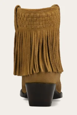New Frye Sacha Short Fringe Bootie